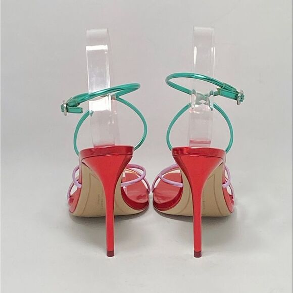 Sophia Webster Rosalia Colorblock Leather Ankle-Strap Sandals size 38 - Picture 9 of 12